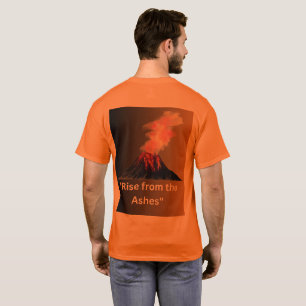 Kraft der Natur - ausbrechender Vulkan-Magma-Kunst T-Shirt