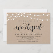 Kraft der String-Lights, Schwarzer Schriftart, Hoc Einladung (Vorderseite)