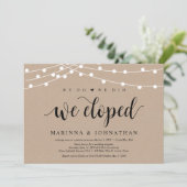 Kraft der String-Lights, Schwarzer Schriftart, Hoc Einladung (Stehend Vorderseite)