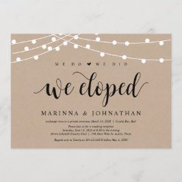 Kraft der String-Lights, Schwarzer Schriftart, Hoc Einladung