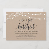Kraft der String-Lights, Schwarzer Schriftart, Hoc Einladung (Vorderseite)