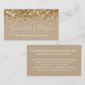 Kraft des funkelnd Gold Glitzer Online Store Visitenkarte (Vorne/Hinten)