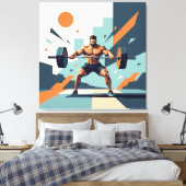 „Kraft des Willens“ Leinwanddruck (Insitu (Schlafzimmer))