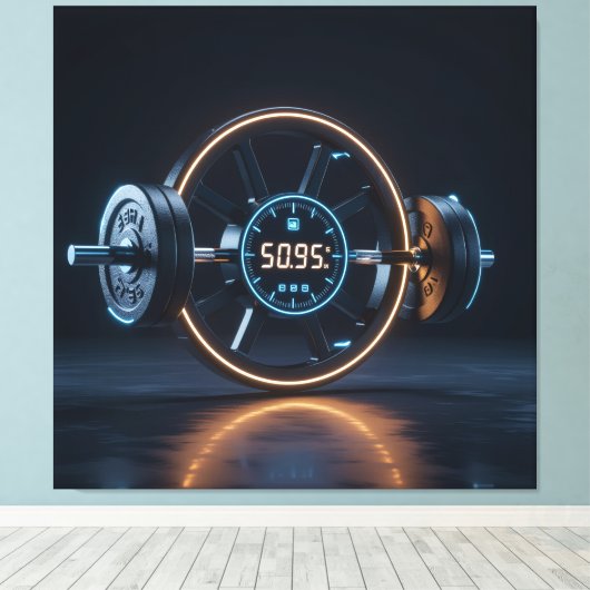 „Kraft des Willens“ Leinwanddruck (Insitu (Holzboden))