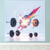 „Kraft des Willens“ Leinwanddruck (Insitu (Holzboden))