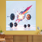 „Kraft des Willens“ Leinwanddruck (Insitu (Wohnzimmer))