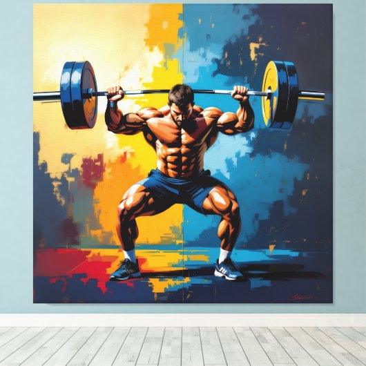 „Kraft des Willens“ Leinwanddruck (Insitu (Holzboden))