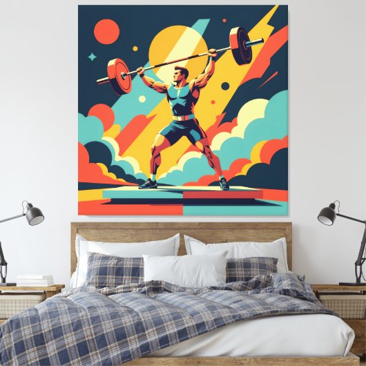 „Kraft des Willens“ Leinwanddruck (Insitu (Schlafzimmer))