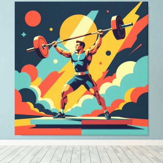 „Kraft des Willens“ Leinwanddruck (Insitu (Holzboden))