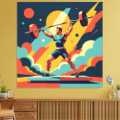 „Kraft des Willens“ Leinwanddruck (Insitu (Wohnzimmer))