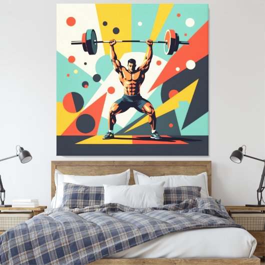 „Kraft des Willens“ Leinwanddruck (Insitu (Schlafzimmer))