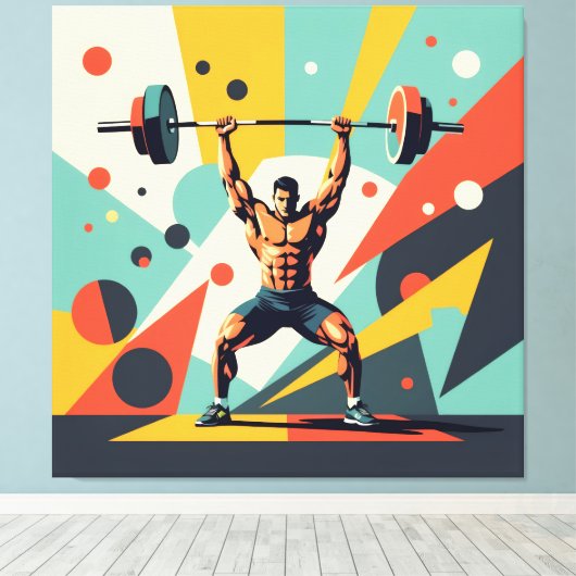 „Kraft des Willens“ Leinwanddruck (Insitu (Holzboden))