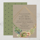 KRAFT DESERT ERFOLGREICHE CACTI FOLIAGE COUPLE SHO EINLADUNG (Vorne/Hinten)