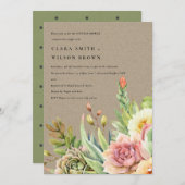 KRAFT DESERT ERFOLGREICHE CACTI FOLIAGE COUPLE SHO EINLADUNG (Vorne/Hinten)