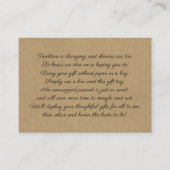 Kraft Display Brautparty Insert Card + Tag (Vorderseite)