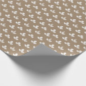 Kraft Drei leaf weiße Klee Kleines Muster Geschenkpapier (Ecke)