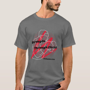 Kraft durch Christus   Christliche Athleten T-Shirt