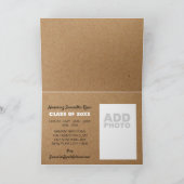 Kraft-Effekt, Grad-Kappe, Foto-Abschluss einladen Einladung (Innenseite)