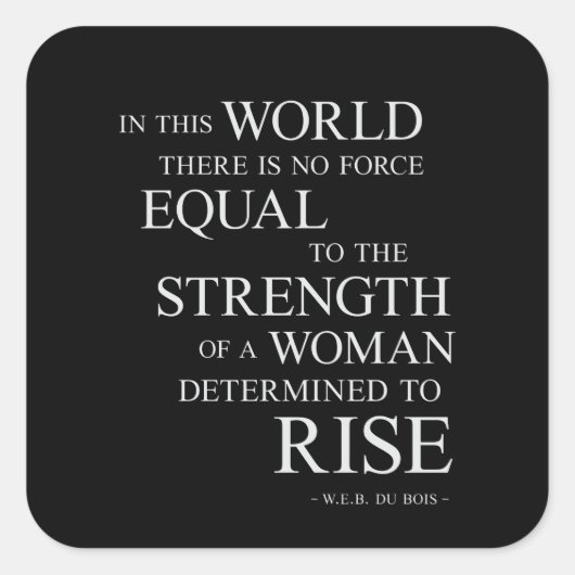 Kraft eines inspirierenden Motivierend Zitats Quadratischer Aufkleber (Vorderseite)