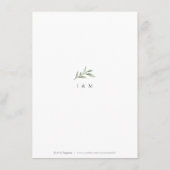 Kraft einfache rustikale Hochzeit Begleitkarte (Rückseite)