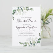 Kraft Eukalyptus Probe Dinner Luxus Einladung (Stehend Vorderseite)