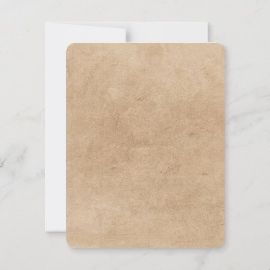 Kraft-farbiges Brautparty des Blumenpaares Einladung (Rückseite)