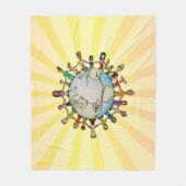 Kraft-Feld für gute globale Sicherheits-Decke Fleecedecke (Vorderseite)