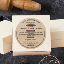 Kraft Floral Nudelholz Cottage Food Law Etiketten