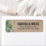 Kraft-Foliage<br><div class="desc">Diese Rücksendeadressen-Aufkleber sind perfekt für eine rustikale Hochzeit. Das Design besteht aus grünen Blätter und grünen pflanzlichen Stoffen auf einem Imitat aus Kraftpapier. Kaufen Sie die Größe der Rücksendeadresse für Ihre Hochzeitseinladungen und die Größe des Adressetiketts für Ihre UAWG Briefumschläge. Diese Labels können für Hochzeiten, Brautpartys oder jedes Mal verwendet...</div>