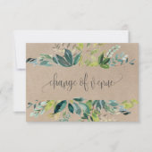 Kraft Foliage Änderung der Venue Details Karte (Vorderseite)