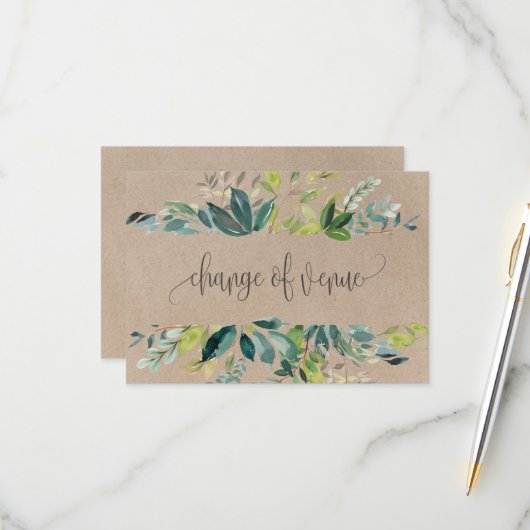 Kraft Foliage Änderung der Venue Details Karte (Vorderseite/Rückseite Beispiel)