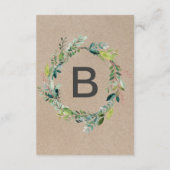 Kraft Foliage Hochzeit wünschend gut Begleitkarte (Rückseite)