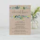 Kraft Foliage Probe Dinner Einladung (Stehend Vorderseite)