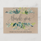 Kraft Foliage Vielen Dank Postkarte (Vorderseite)
