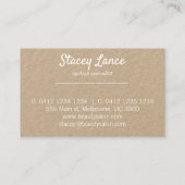 Kraft Foliage Wreath Lashes Visitenkarte (Rückseite)