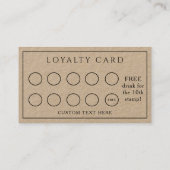 Kraft Formal Business Café Kaffeesalon Treuekarte (Rückseite)