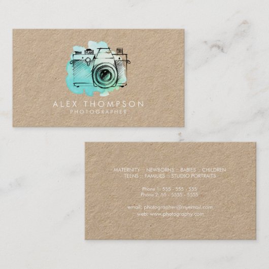 KRAFT-Fotograf Visitenkarte (Vorne/Hinten)