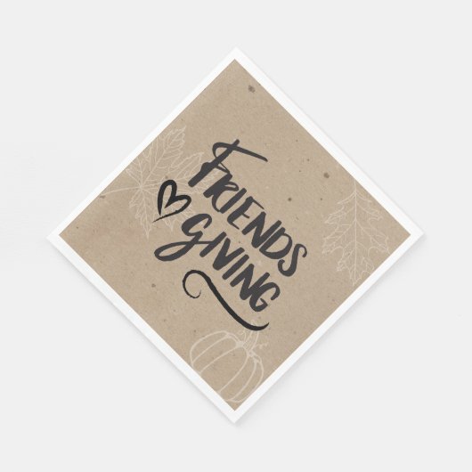 Kraft Friendsgiving Dinner Party Serviette (Ecke)