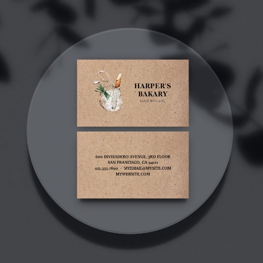 Kraft-Frischbäckerei-Berufliche Logo-Visitenkarte Visitenkarte