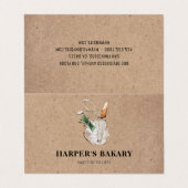 Kraft-Frischbäckerei-Berufliche Logo-Visitenkarte Visitenkarten (Außenseite Aufgefaltet)