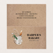 Kraft-Frischbäckerei-Berufliche Logo-Visitenkarte Visitenkarten (Außenseite Aufgefaltet)