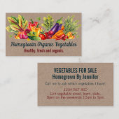 Kraft frisches Gemüse, hausgemacht Visitenkarte (Vorne/Hinten)