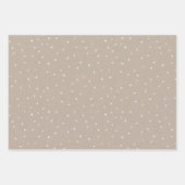 Kraft Frohe Weihnachtsschrift und Snowflakes Set Geschenkpapier Set (Vorderseite 3)