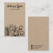 Kraft Garden Earring Display Cards Visitenkarte (Vorne/Hinten)