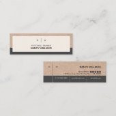 Kraft gedrucktes Minimalistisches, sauberes Layout Mini Visitenkarte (Vorne/Hinten)
