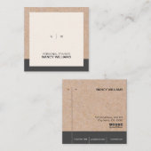 Kraft gedrucktes Minimalistisches, sauberes Layout Quadratische Visitenkarte (Vorne/Hinten)