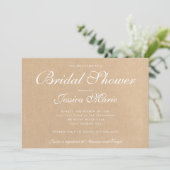 Kraft-Gerecycelt Papier-Brautparty Einladung (Stehend Vorderseite)