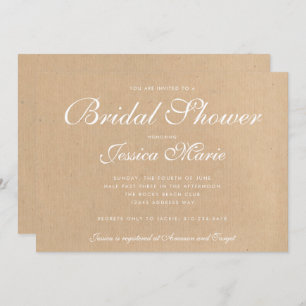 Kraft-Gerecycelt Papier-Brautparty Einladung