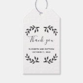 Kraft-Geschenk-Tag. Rustikale Zweigniederhochzeit  Geschenkanhänger (Vorderseite)