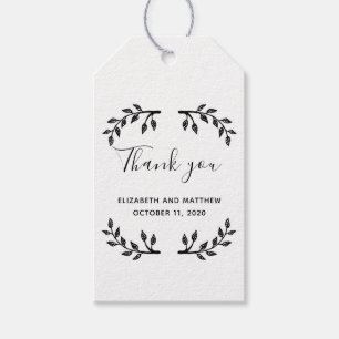 Kraft-Geschenkanhänger. Rustikaler Zweig Hochzeit Geschenkanhänger